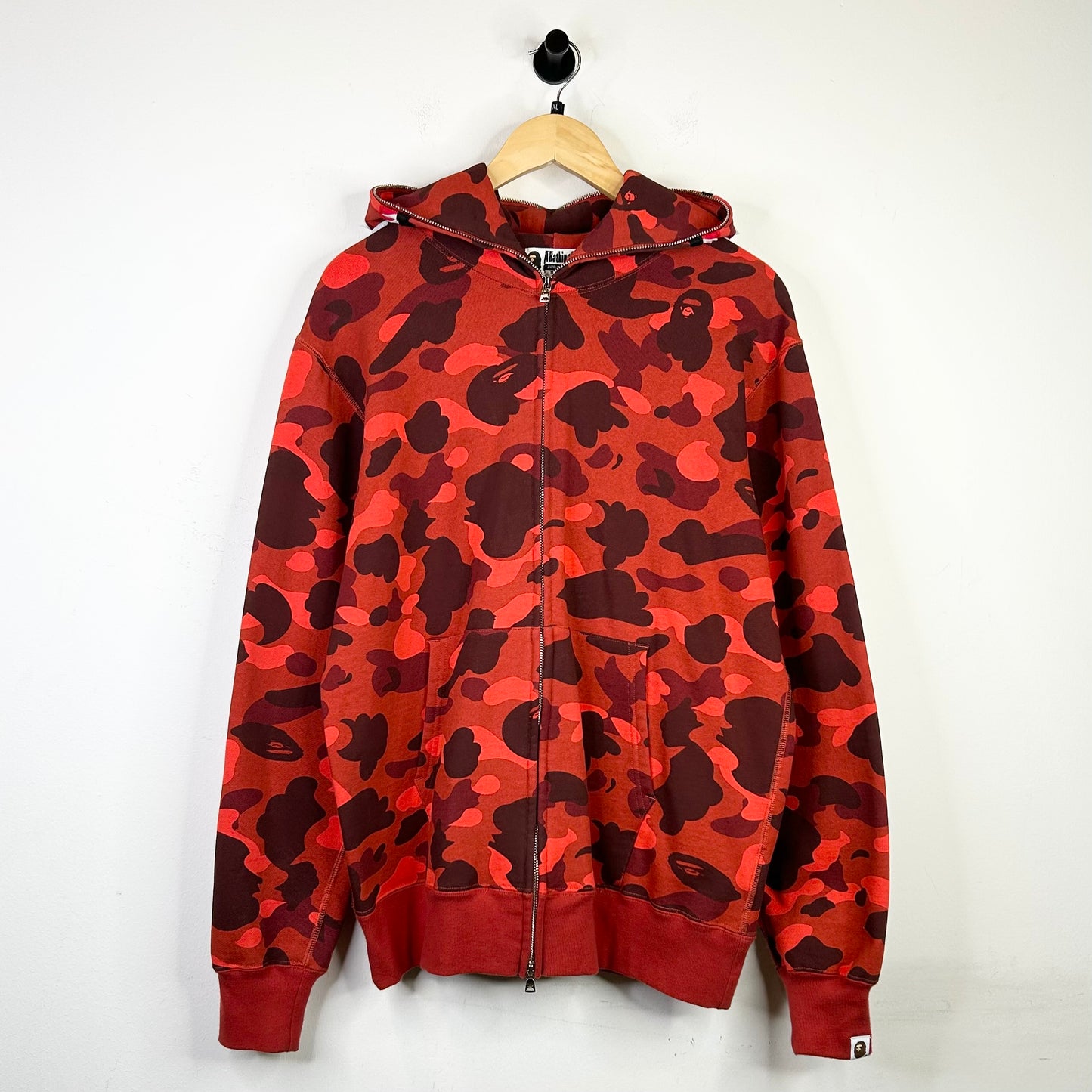 BAPE RED CAMO SHARK FULL ZIP UP
