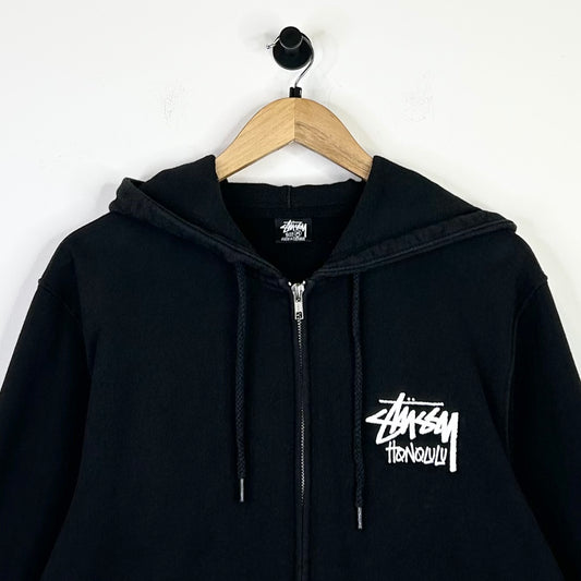 STUSSY HONOLULU CHAPTER ZIP-UP BLACK