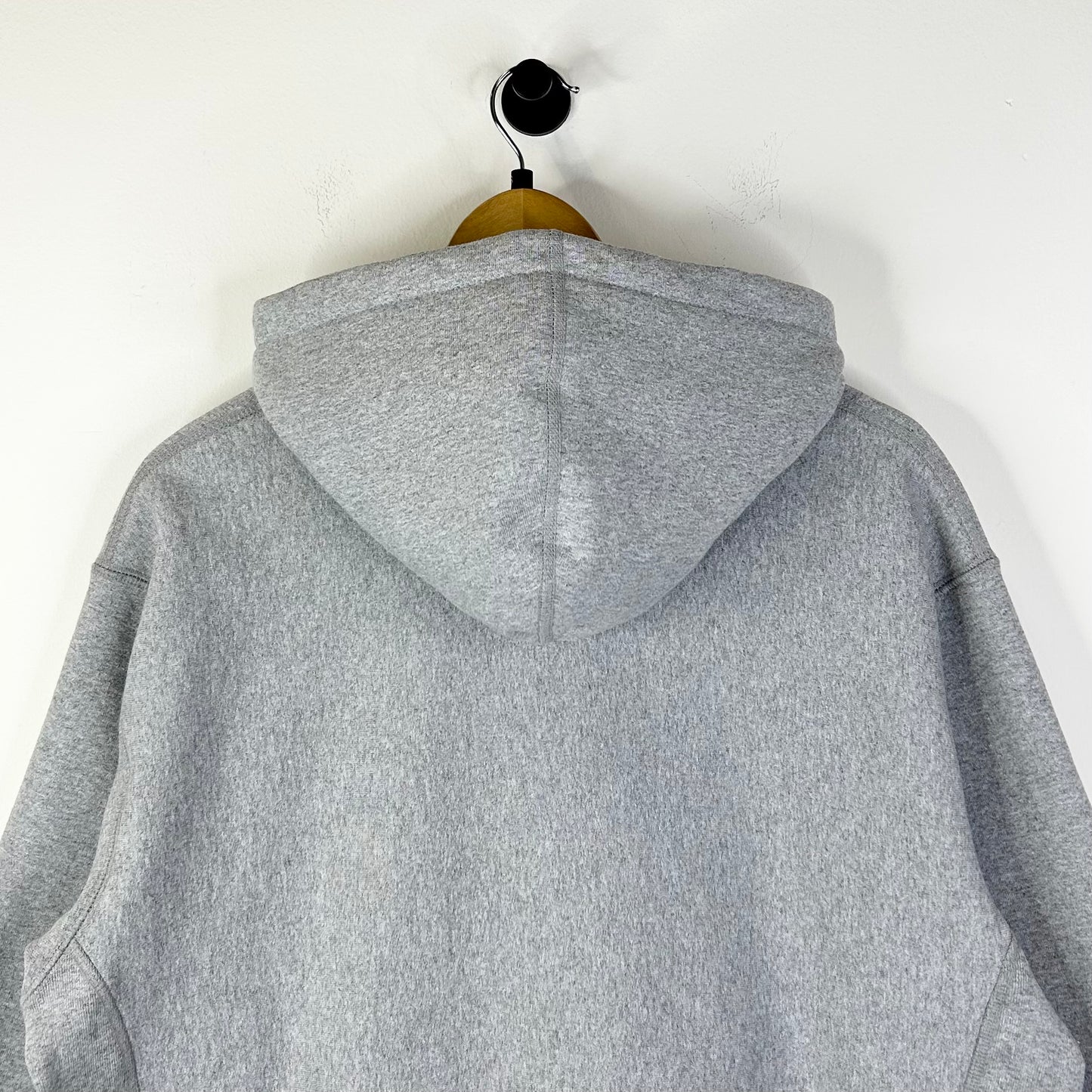 SUPREME GREY/NAVY BOX LOGO HOODIE