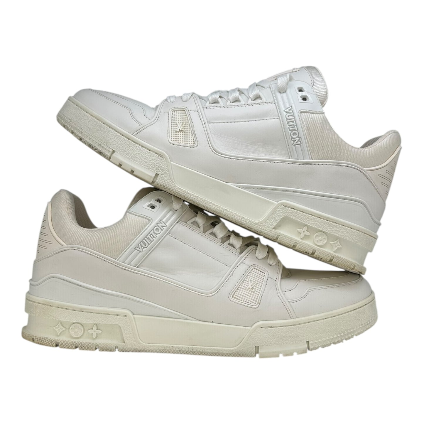 PRE OWNED LOUIS VUITTON TRAINER SNKR ALL WHITE