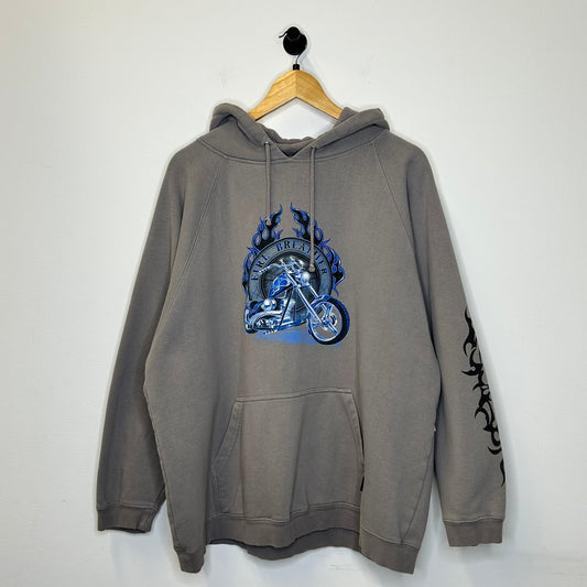 FIRE BREATHER TOP HEAVY SLEEVE HIT PULLOVER HOODIE