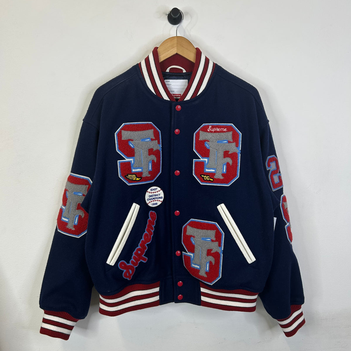 SUPREME DRILL TEAM VARSITY JACKET NAVY