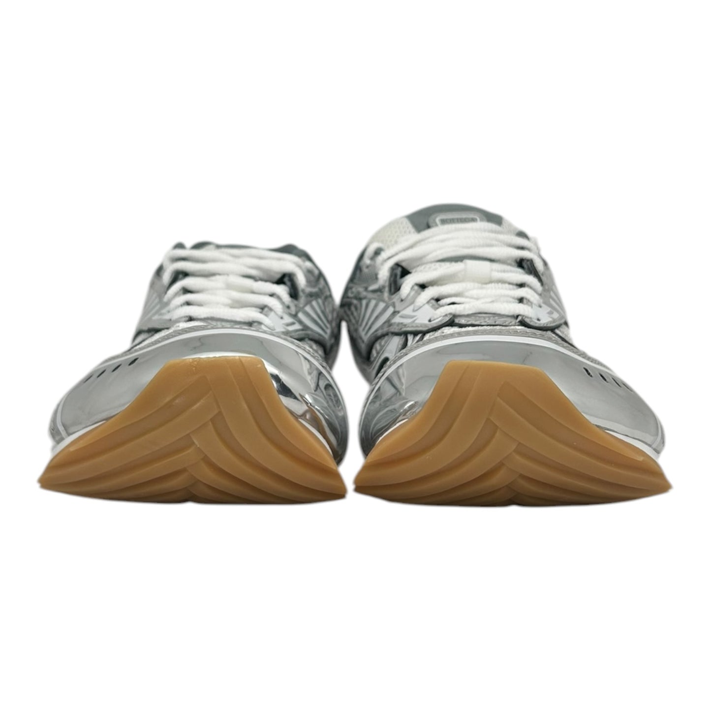 PREOWNED BOTTEGA VENETA ORBIT SIVER/GREY/WHITE GUM BOTTOM