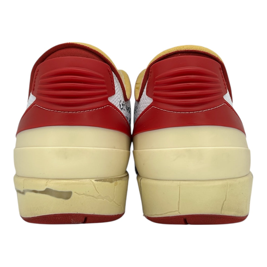 PREOWNED JORDAN 2 LOW X OFF WHITE "WHITE VARSITY RED"