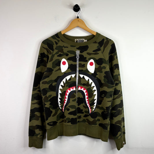 BAPE GREEN CAMO CREWNECK