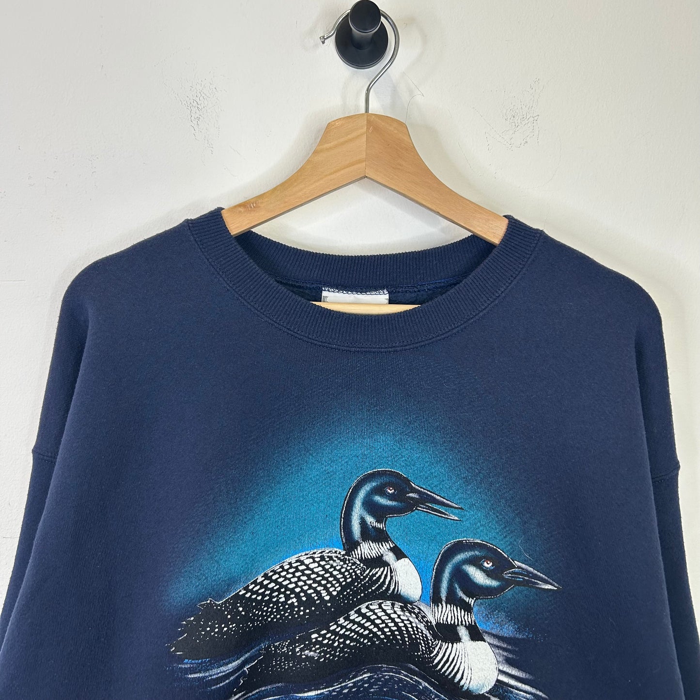 NAVY BLUE DUCKS NATURE CREWNECK