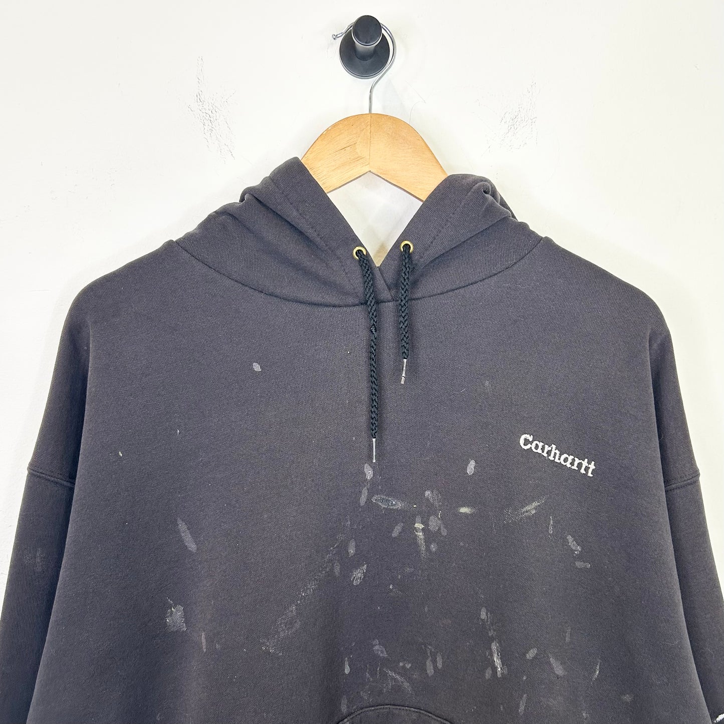 CARHARTT PAINT SPLATTER BLACK HOODIE