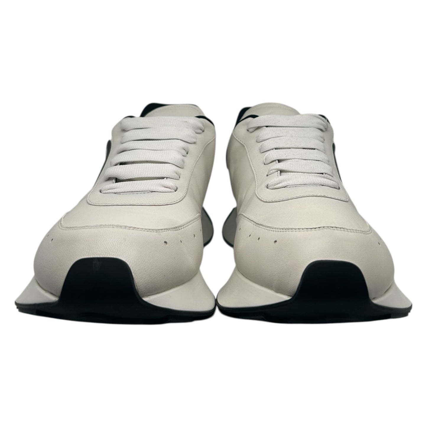 PREOWNED ALEXANDER MCQUEEN SEAL LOGO RUNNER SZ 45 (12 US)