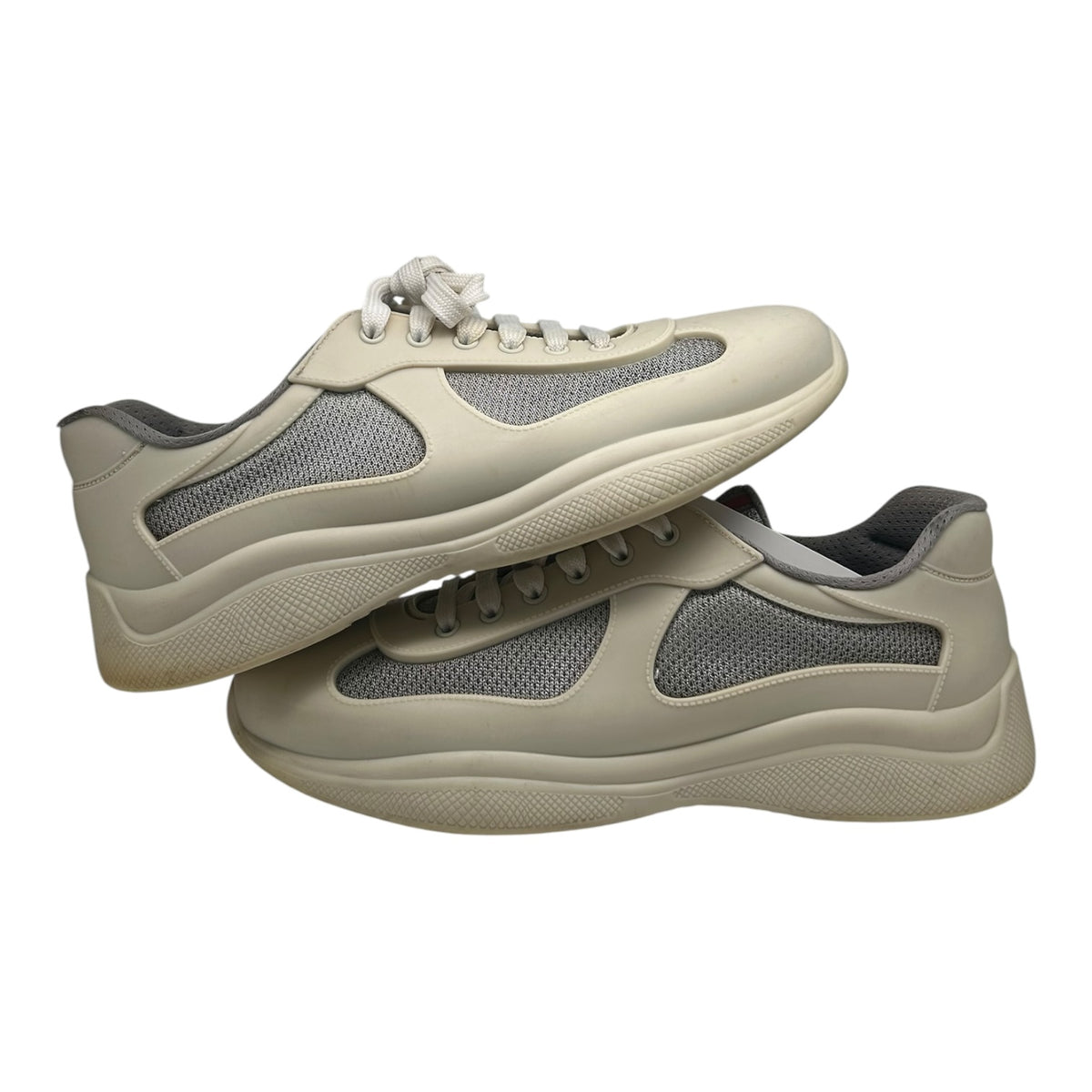 PREOWNED PRADA AMERICAS CUP SOFT RUBBER SNEAKERS
