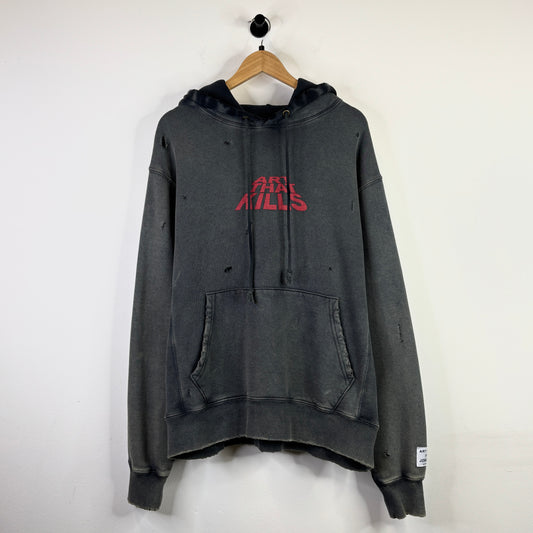 GALLERY DEPT. BLACK SUN-FADE ART THAT KILLS HOODIE