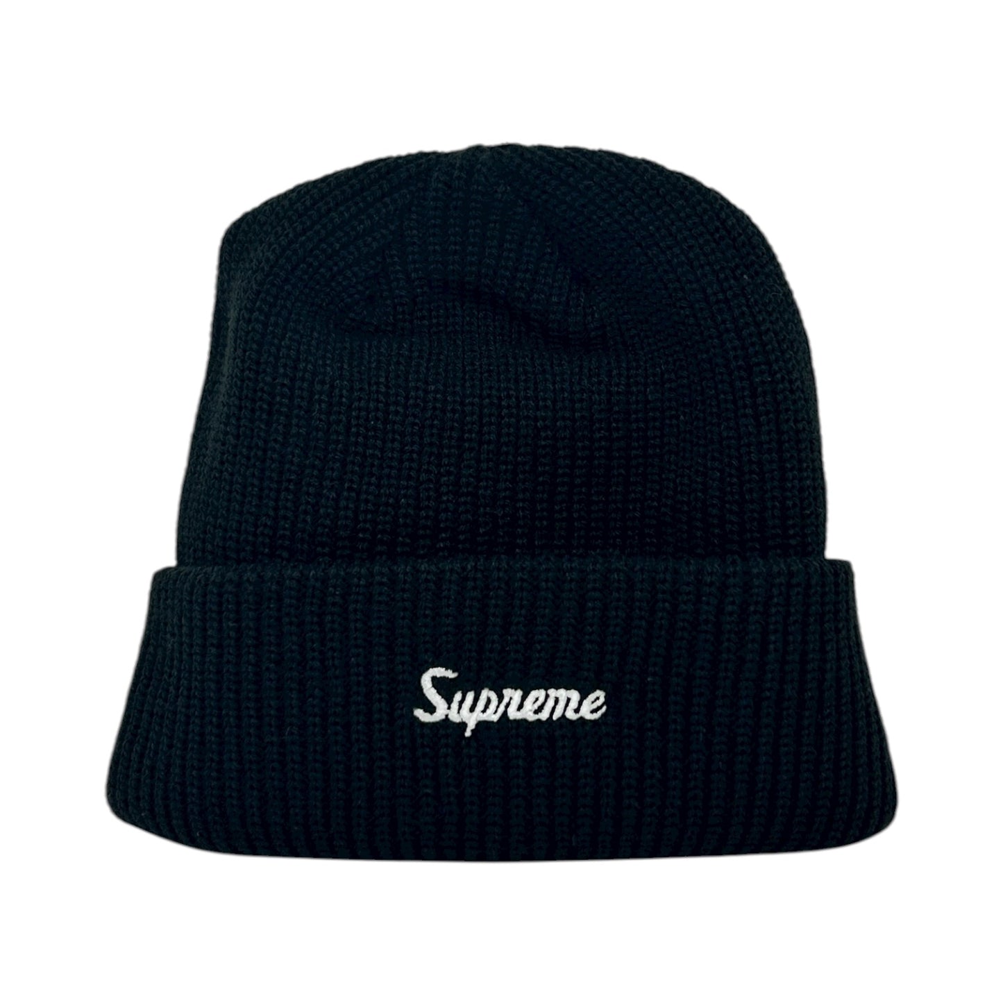 SUPREME BLACK LOOSE GAUGE BEANIE