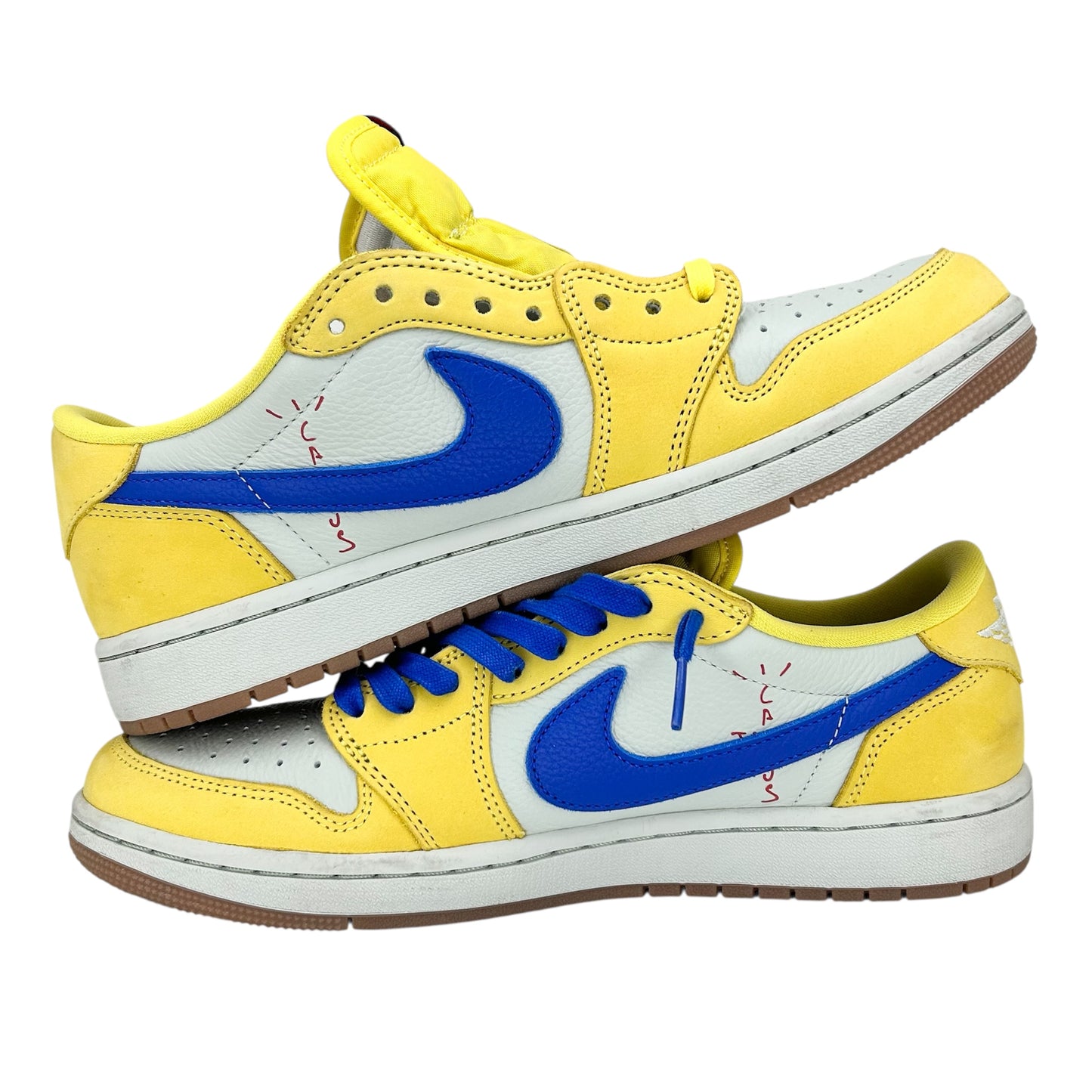 PREOWNED JORDAN 1 LOW TRAVIS SCOTT CANARY
