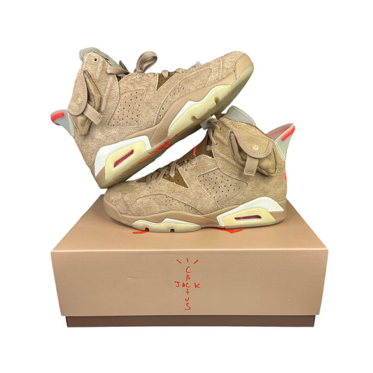 JORDAN 6 X TRAVIS SCOTT KHAKI SIZE 8 PREOWNED