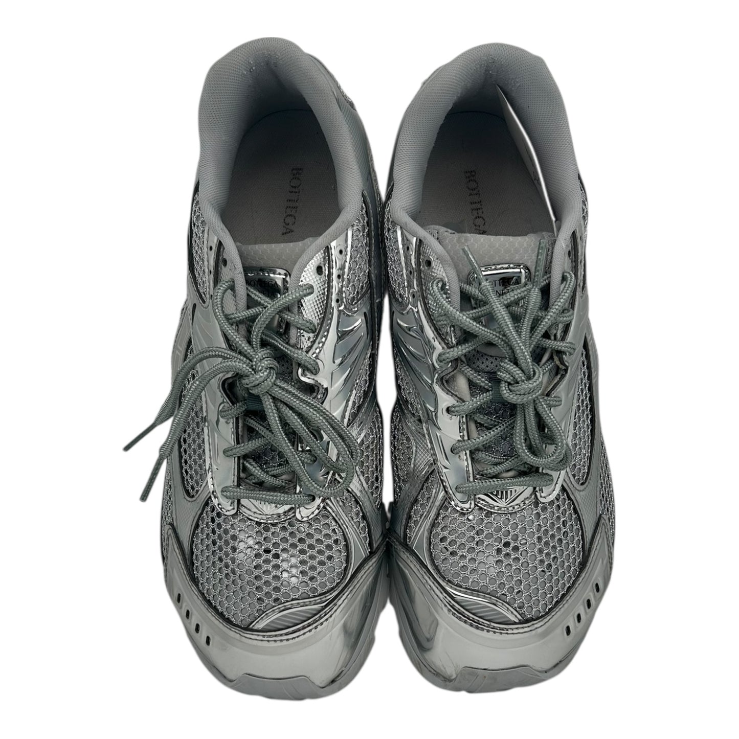 PREOWNED BOTTEGA VENETA ORBIT SNEAKER SILVER'