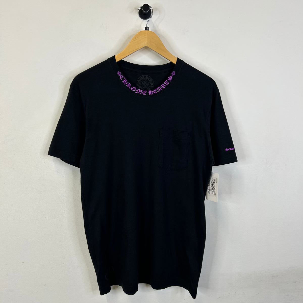 CHROME HEARTS NECK LOGO PURPLE TEE