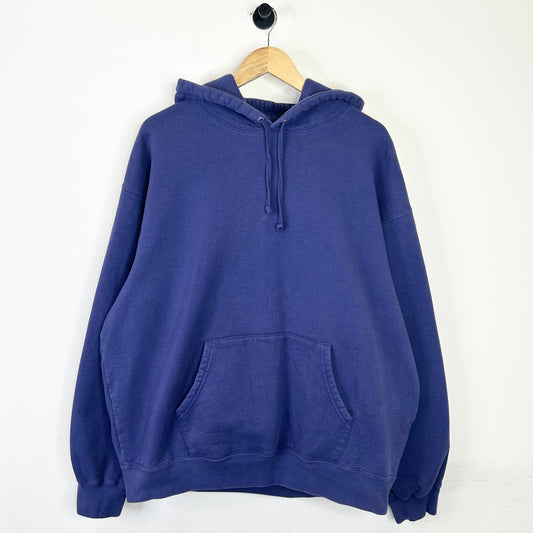 SUPREME BLUE SATIN APPLIQUE HOODIE