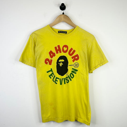 BAPE 24 HOUR YELLOW TEE