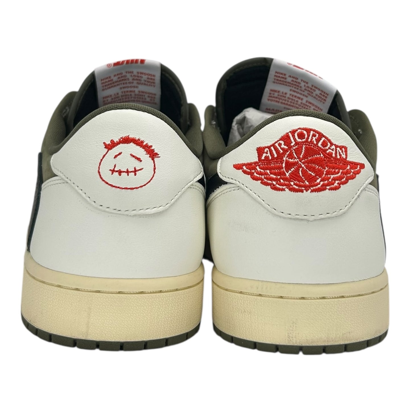 PREOWNED JORDAN 1 LOW X TRAVIS SCOTT MEDIUM OLIVE