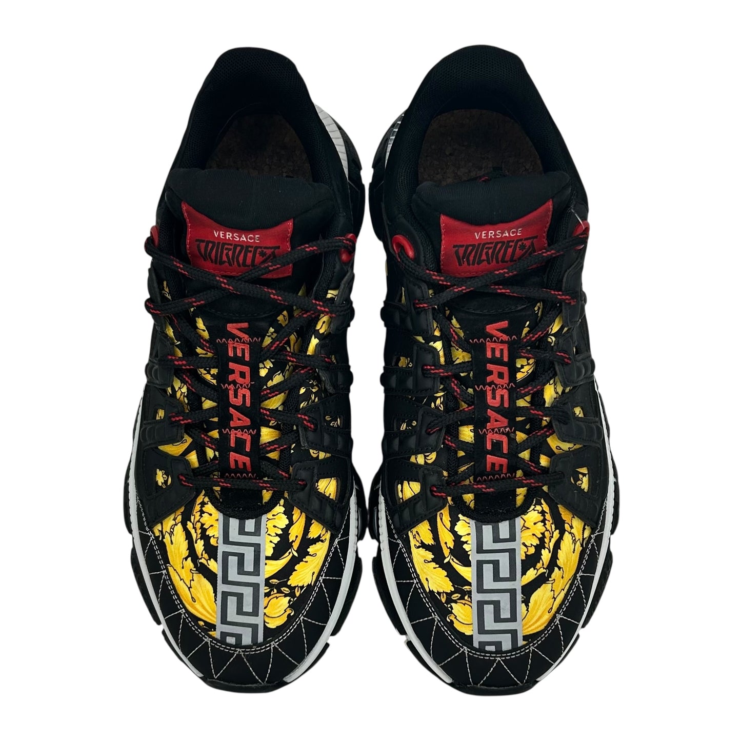 PREOWNED VERSACE TRIGRECA BAROCCO TRAINER