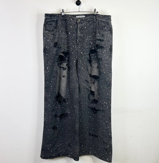 VALE FOREVER CRYSTAL RAIN BLACK JEANS