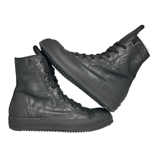 PREOWNED RICK OWENS DRKSHDW HIGH TOP BLACK HOLLYWOOD MEGACRUST DENIM