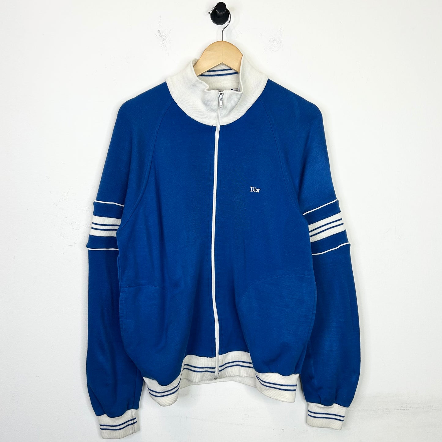 CHIRSTAIN DIOR MONSIEUR BLUE AND WHITE TRACK JACKET