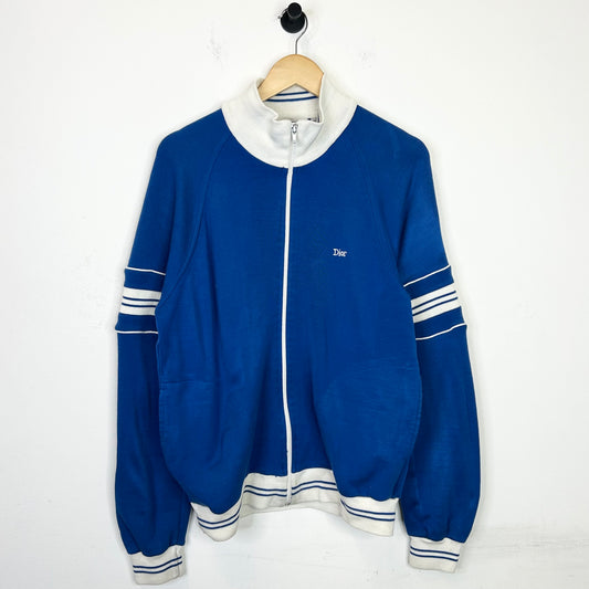 CHIRSTAIN DIOR MONSIEUR BLUE AND WHITE TRACK JACKET