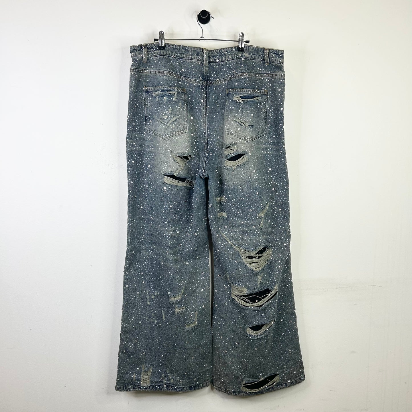 VALE FOREVER CRYSTAL RAIN DENIM JEANS
