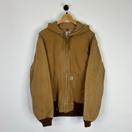 CARHARTT TAN THERMAL LINED HOODED JACKET