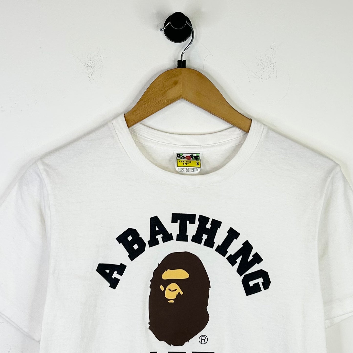 BAPE OG COLLEGE LOGO WHITE TEE