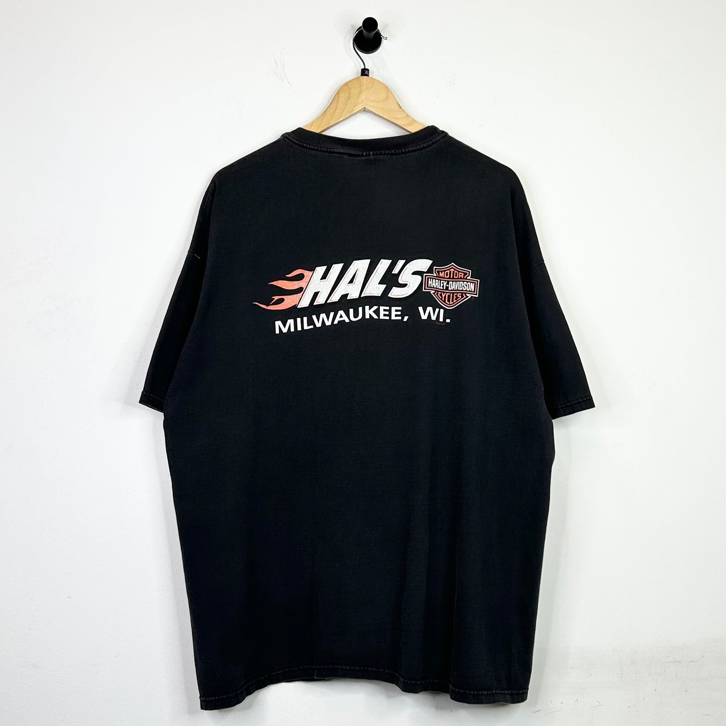 HARLEY DAVIDSON FLAMING EAGLE BLACK TEE