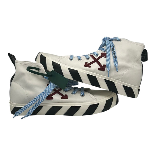 PREOWNED OFF WHITE VULCANIZED MID WHITE BURGUNDY