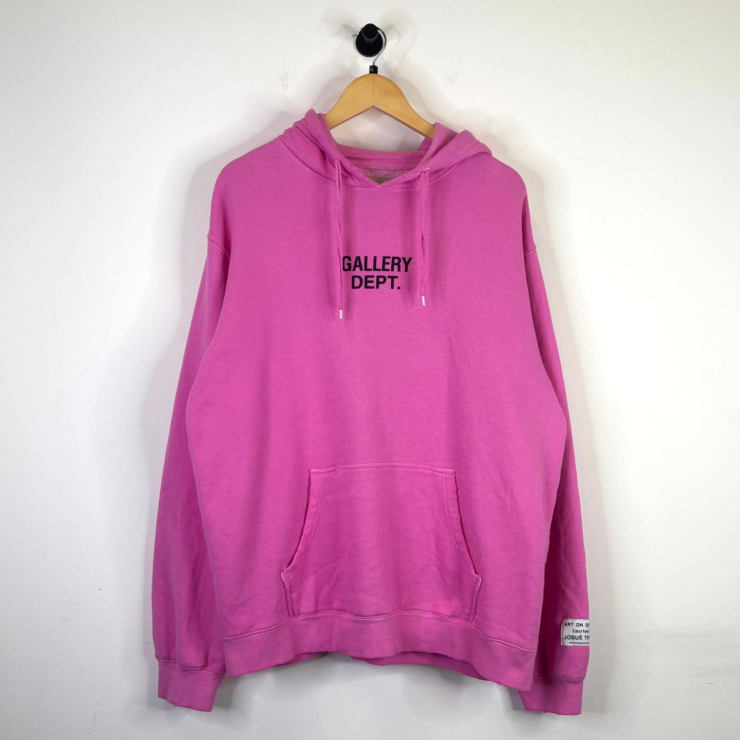 GALLERY DEPT. PINK CENTER LOGO HOODIE