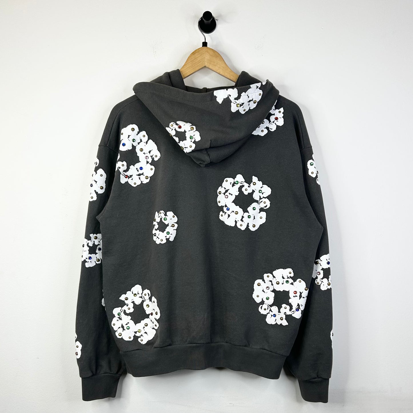 DENIM TEARS RHINESTONE WREATH ZIP UP