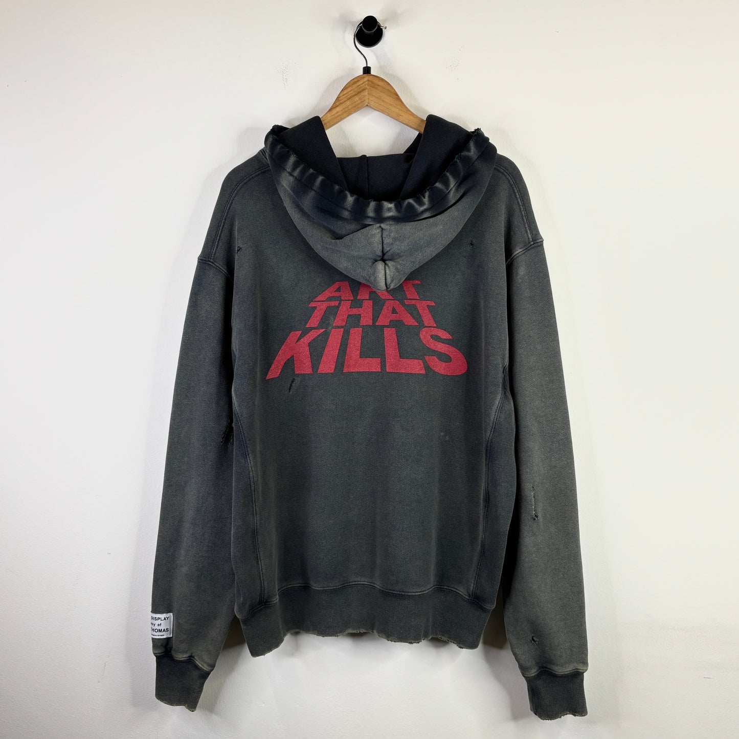 GALLERY DEPT. BLACK SUN-FADE ART THAT KILLS HOODIE