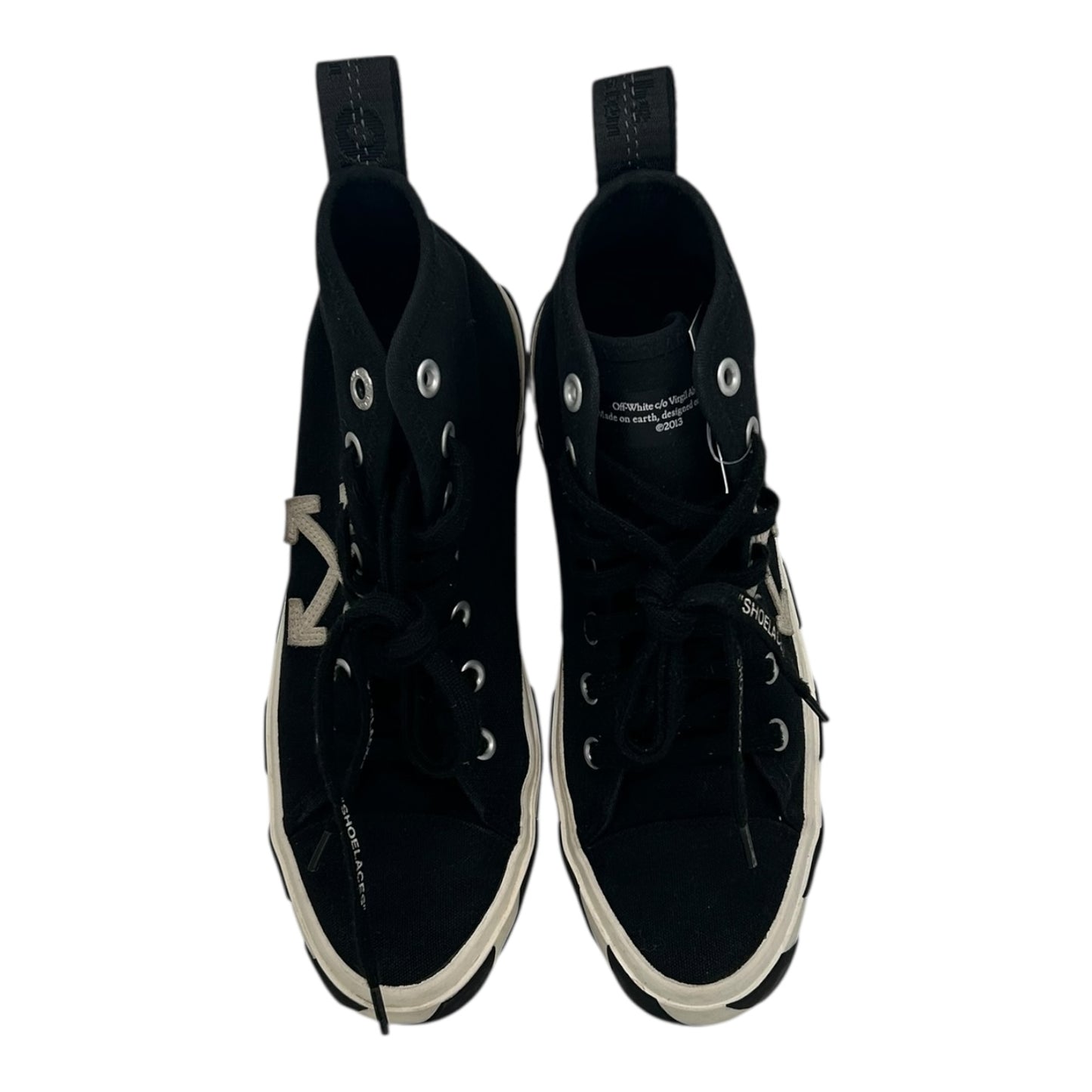 PREOWNED OFF WHITE VULCANIZED CANVAS HIGH SIZE 42 (9US)