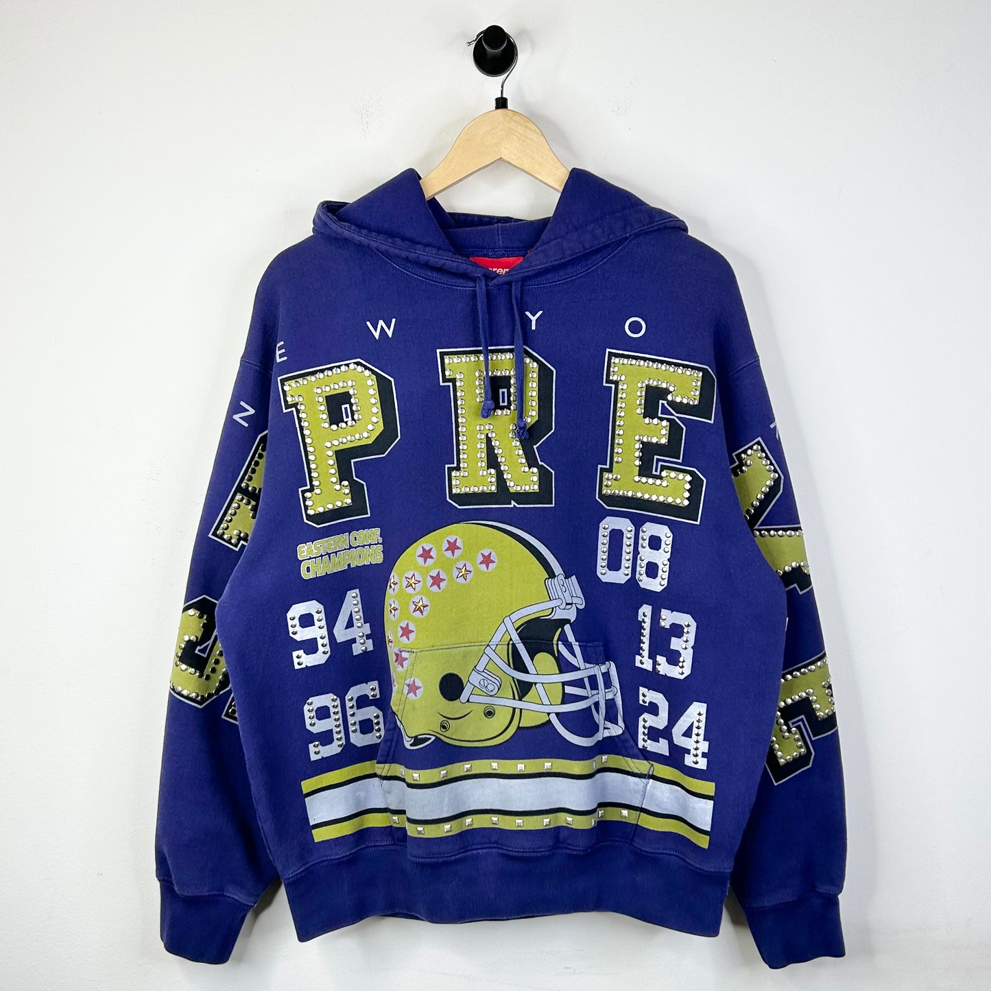 SUPREME CHAMPIONS STUDDED HOODIE PURPLE