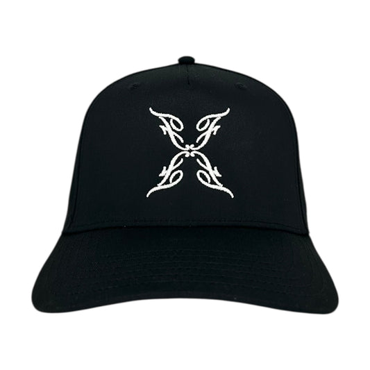 FLASHBACK BLACK WHITE BUTTERFLY EFFECT LOGO SNAPBACK HAT