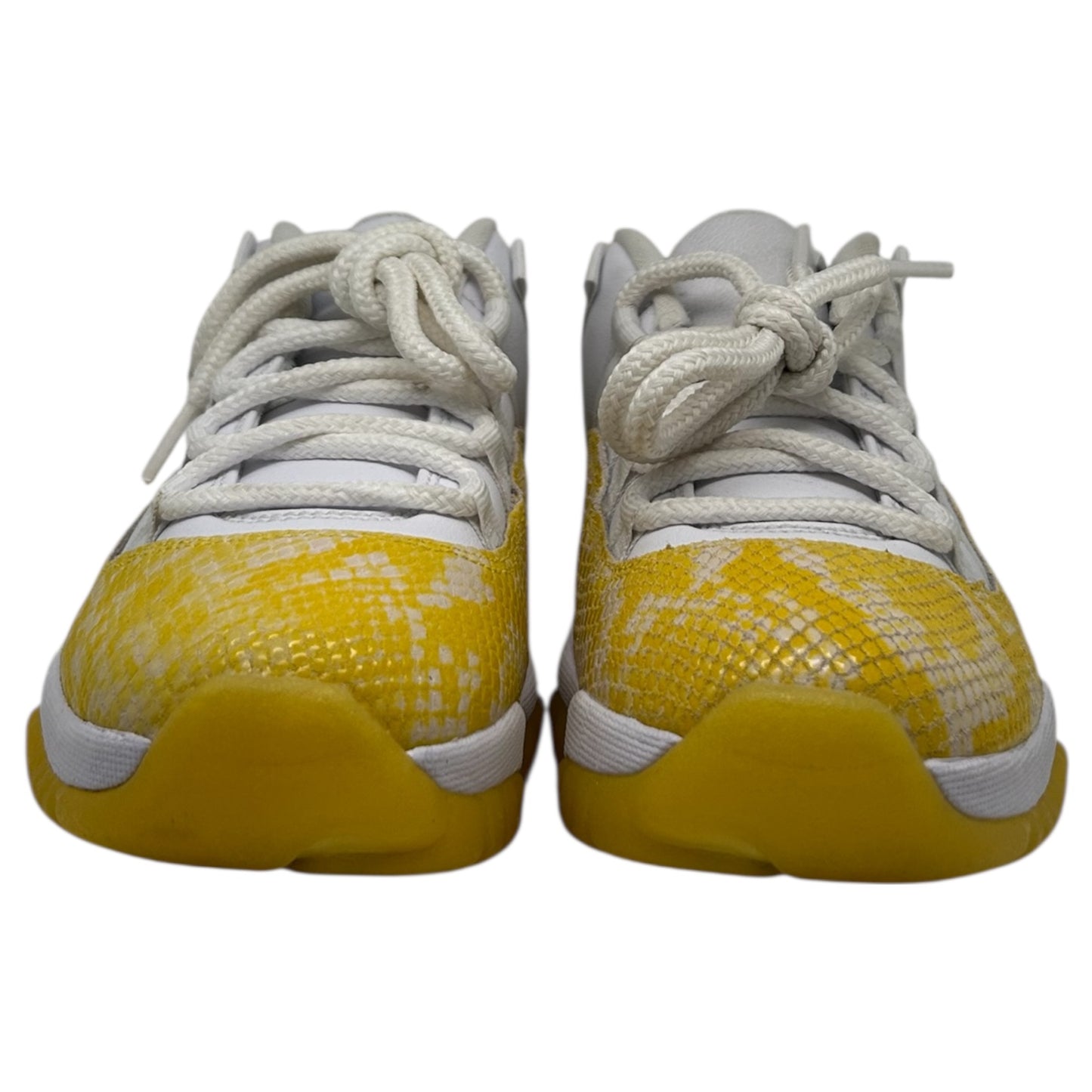 PREOWNED JORDAN 11 LOW YELLOW SNAKESKIN SIZE 4.5Y