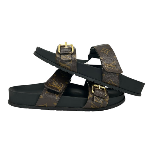 PREOWNED LOUIS VUITTON BOM DIA FLAT SANDALS