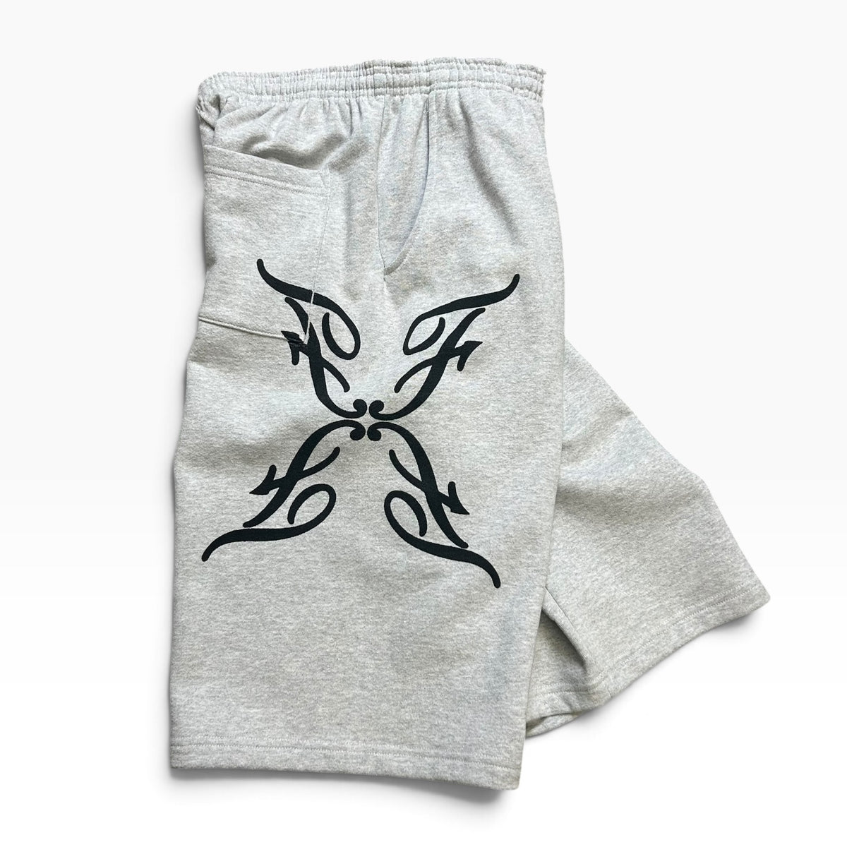 FLASHBACK HEATHER GREY JUMBO LOGO SWEATSHORT