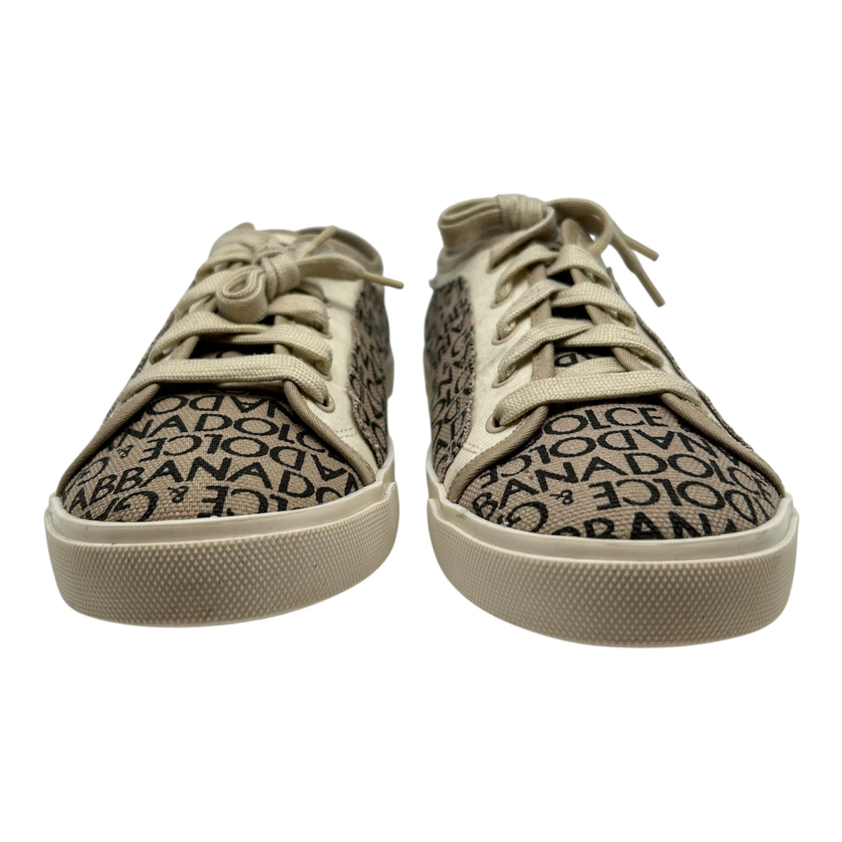 PREOWNED DOLCE & GABBANA PORTFINO VINTAGE SNEAKER BAIGE