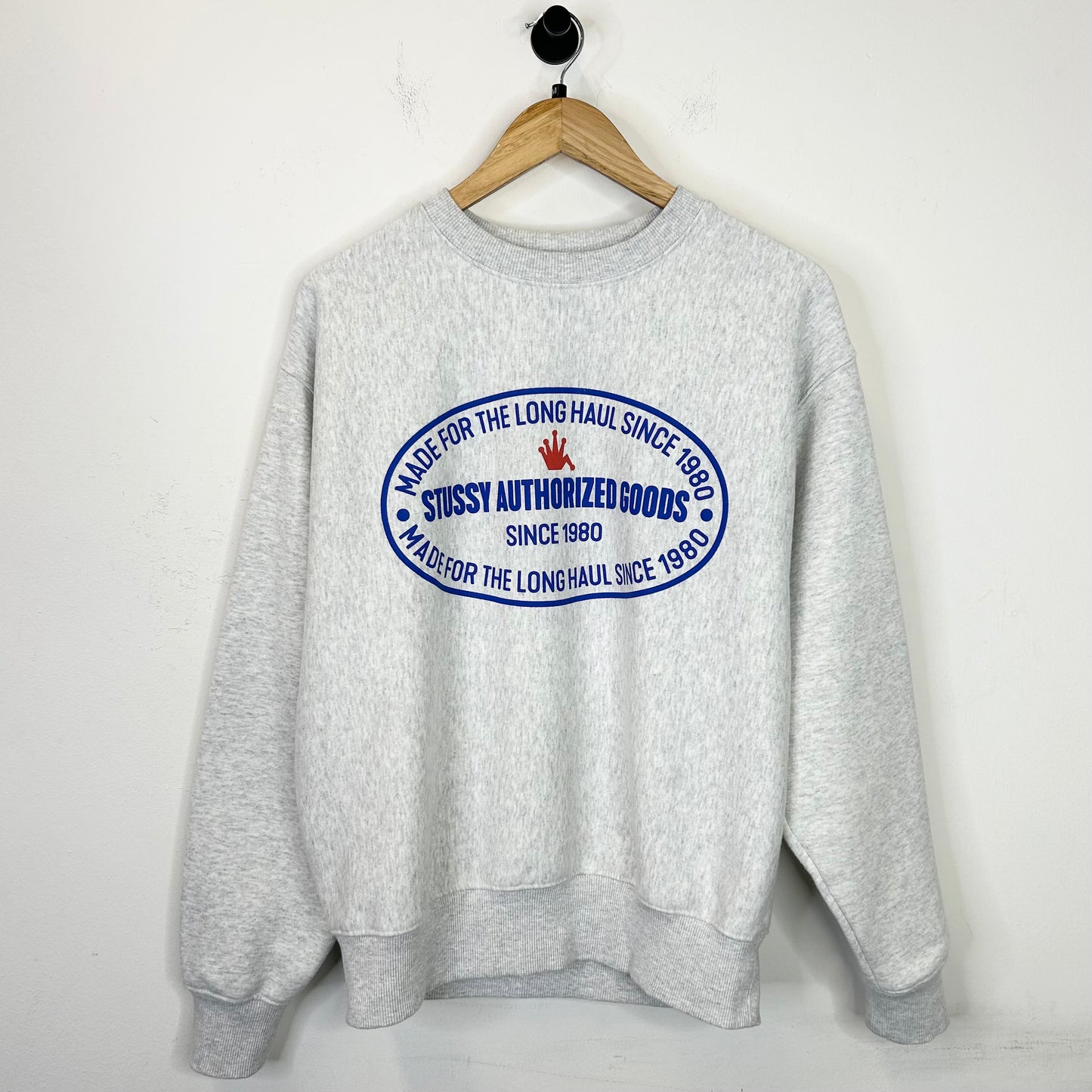 STUSSY AUTHORIZED GOODS GREY CREWNECK
