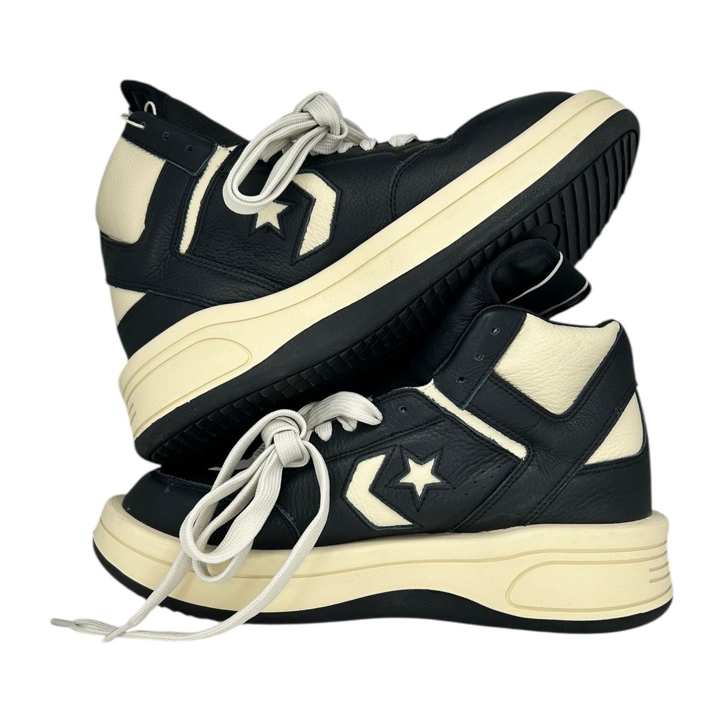 PREOWEND CONVERSE X DRKSHDW TURBOWPN MID SNEAKERS BLACK/WHITE