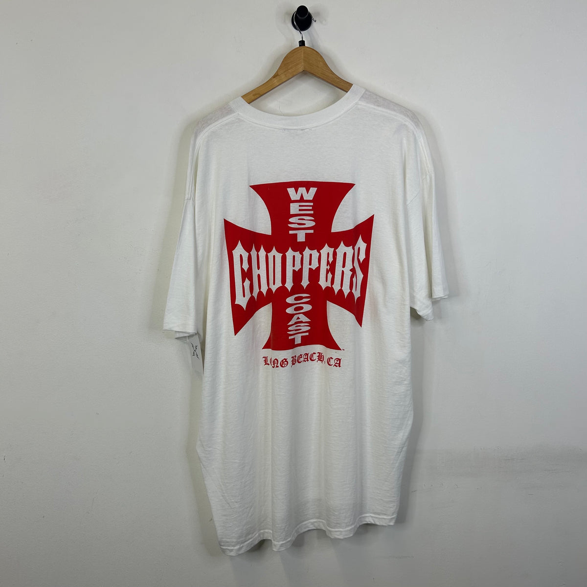 WEST COAST CHOPPERS LOGO TEE WHITE/RED