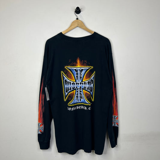 CHOPPERS FOR LIFE WEST COAST CHOPPERS FLAME LONG SLEEVE