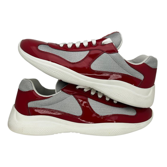 PREOWNED PRADA AMERICAN CUP RED GREY