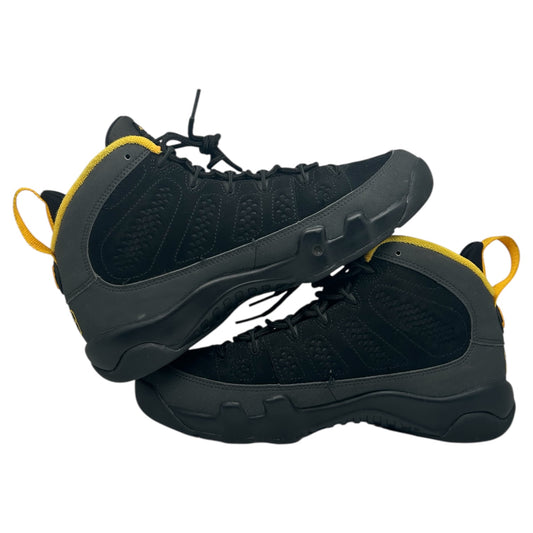 PREOWNED JORDAN 9 CHARCOAL UNIVERSITY GOLD SIZE 7Y