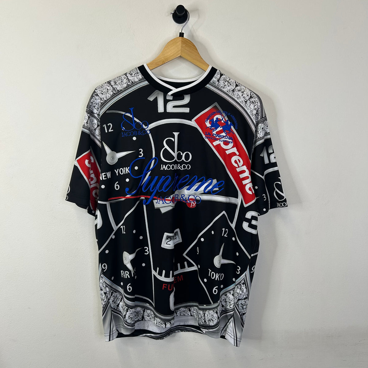 SUPREME X LA MARTINA X JACOB & CO JERSEY BLACK