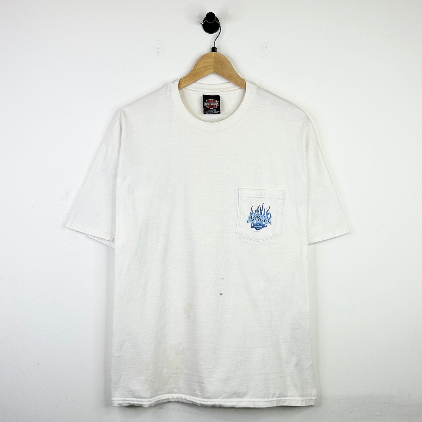 HARLEY DAVIDSON HAWAII BLUE FLAME WHITE TEE